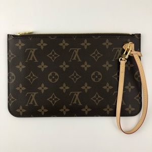 Louis Vuitton Neverfull Pochette MM Monogram Brown